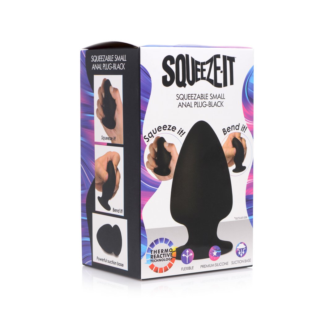 'Squeezable Thermo - Reactieve Butt Plug - Klein Zwart' - EroticToyzButtplugs Anale Dildo's Niet VibrerendXR Brands