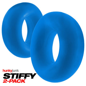 Stiffy NoRoll Cockrings 2 - Pack - Teal Ice - EroticToyzCockringenHunkyjunk