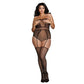 Strapless Teddy Bodystocking - Zwart Plus Size - Pleasureplay Queen sizeDreamgirl