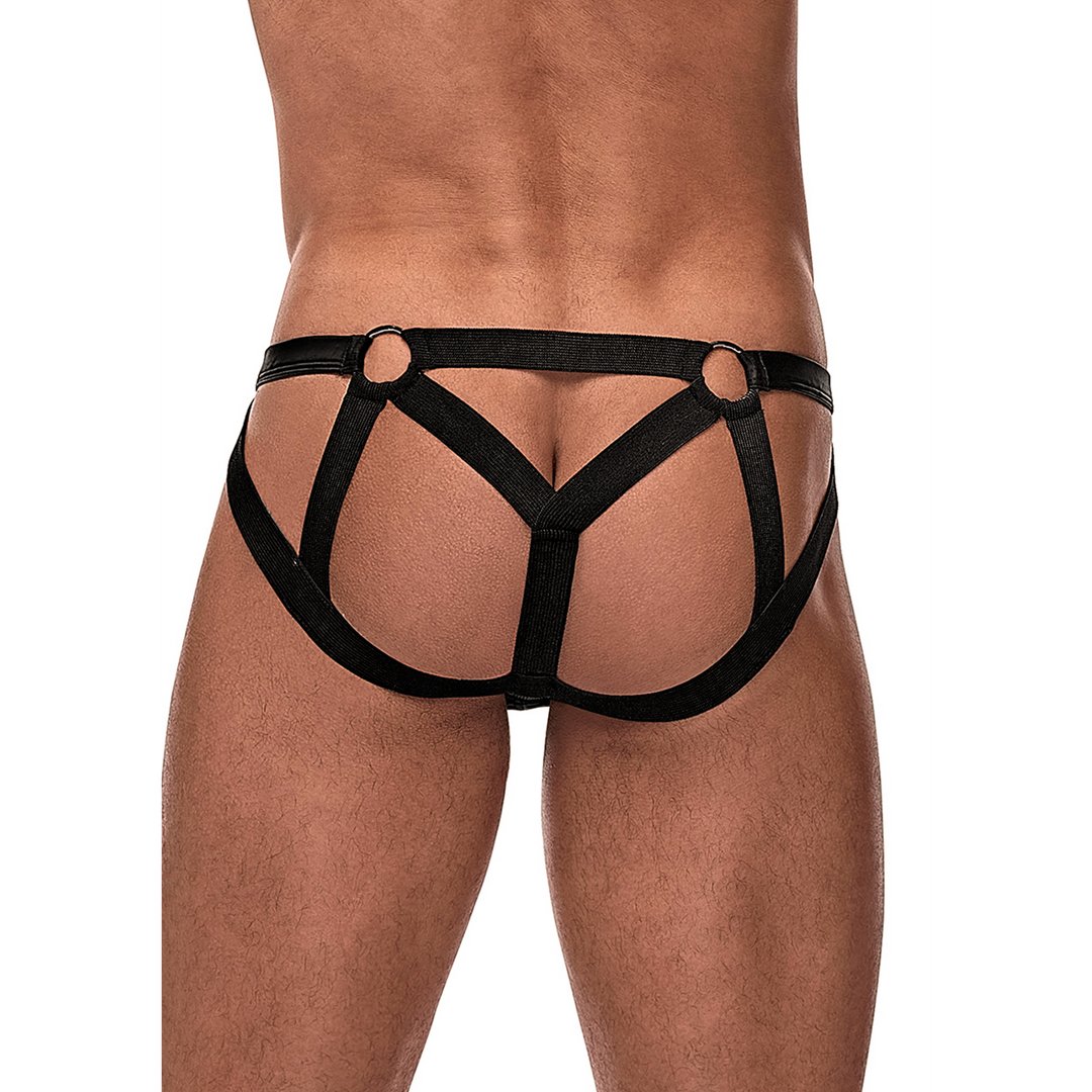 Strappy Ring Jockstrap - XL - Zwart - EroticToyzProducten,Lingerie,Lingerie voor Hem,Jocks,,MannelijkMale Power