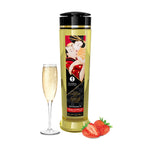 Strawberry Sparkling Wine Massageolie 240 ml - Sensueel & Natuurlijk - EroticToyzMassage OliënShunga