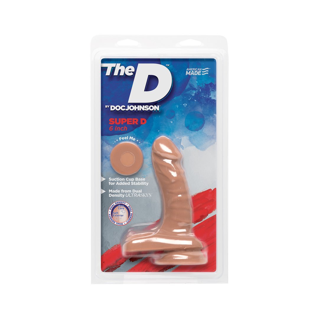 'Super D Dildo 15 cm Met Zuignap - Natuurlijke Huidskleur' - EroticToyzRealistische Dildo'sDoc Johnson