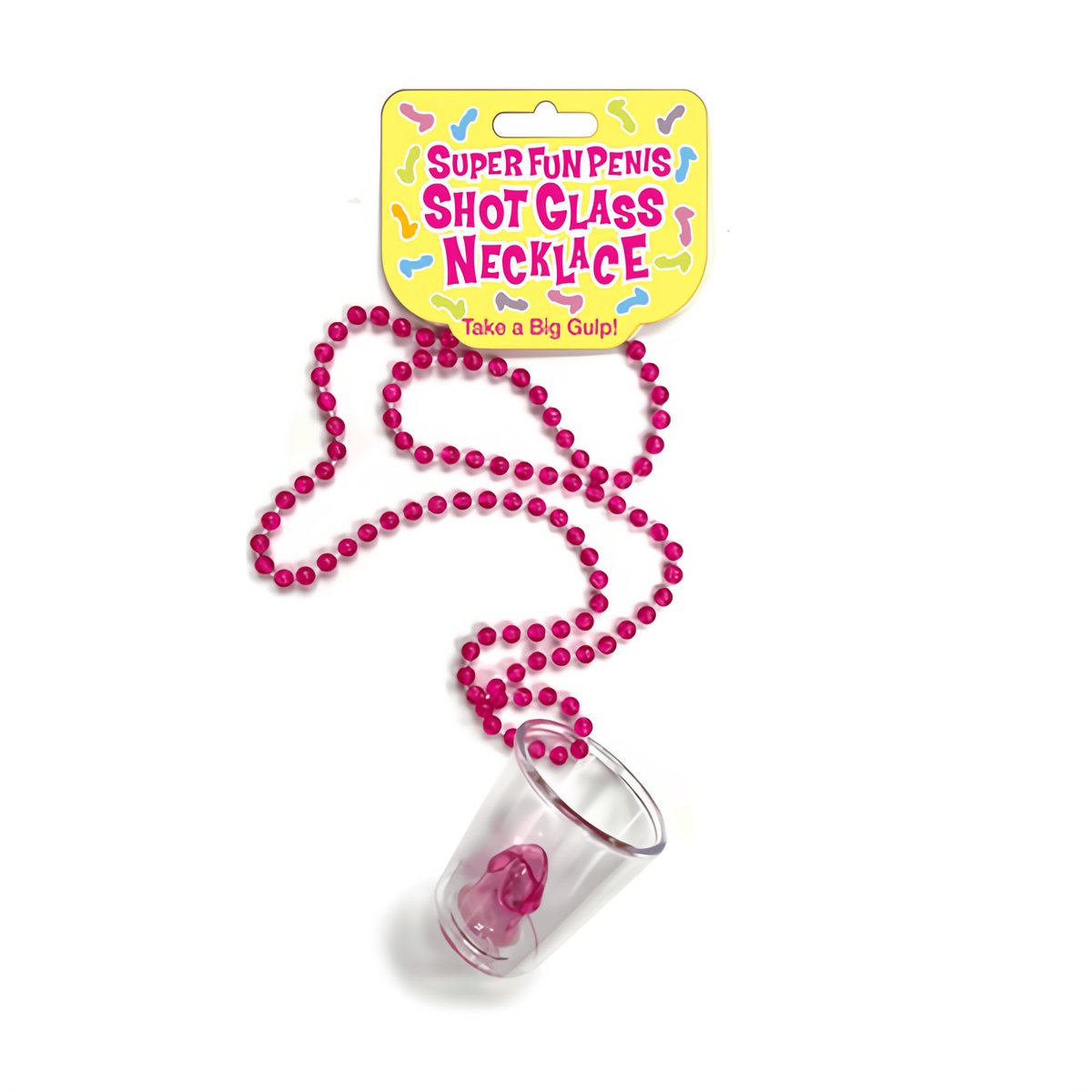 Super Fun Penis Shotglas Ketting 60 ml - Roze - EroticToyzFeestartikelenLittle Genie Productions