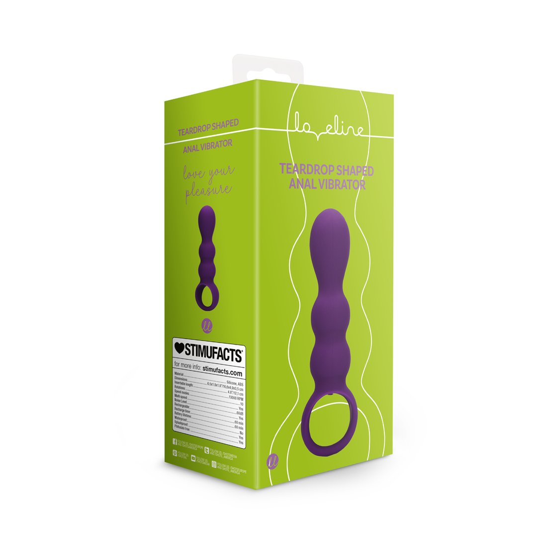 Teardrop Shaped Anal Vibrator - Clear Purple - EroticToyzProducten,Toys,Anaal Toys,Buttplugs Anale Dildo's,Buttplugs Anale Dildo's Vibrerend,,GeslachtsneutraalLoveline by Shots