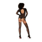Bodystocking Met Vingerhandschoenen - Zwart - One Size - Pleasureplay BodystockingsDreamgirl