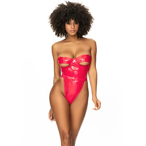 Teddy S Vinyl Bodysuit - Vurig Rood - EroticToyzBodysuits TeddiesMapalé