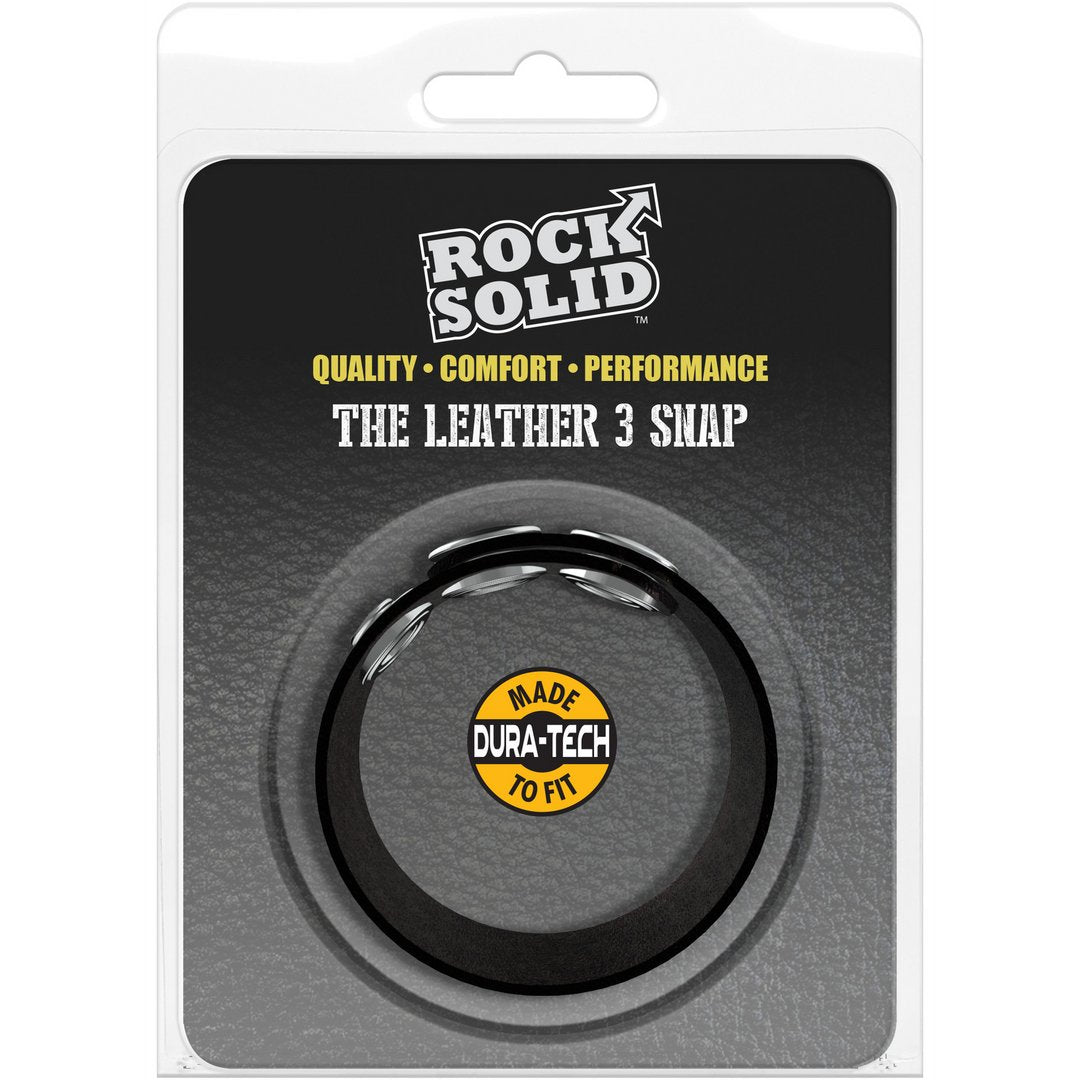 The Leather 3 Snap - Leather Cockring - EroticToyzProducten,Toys,Toys voor Mannen,Cockringen,,MannelijkDoc Johnson