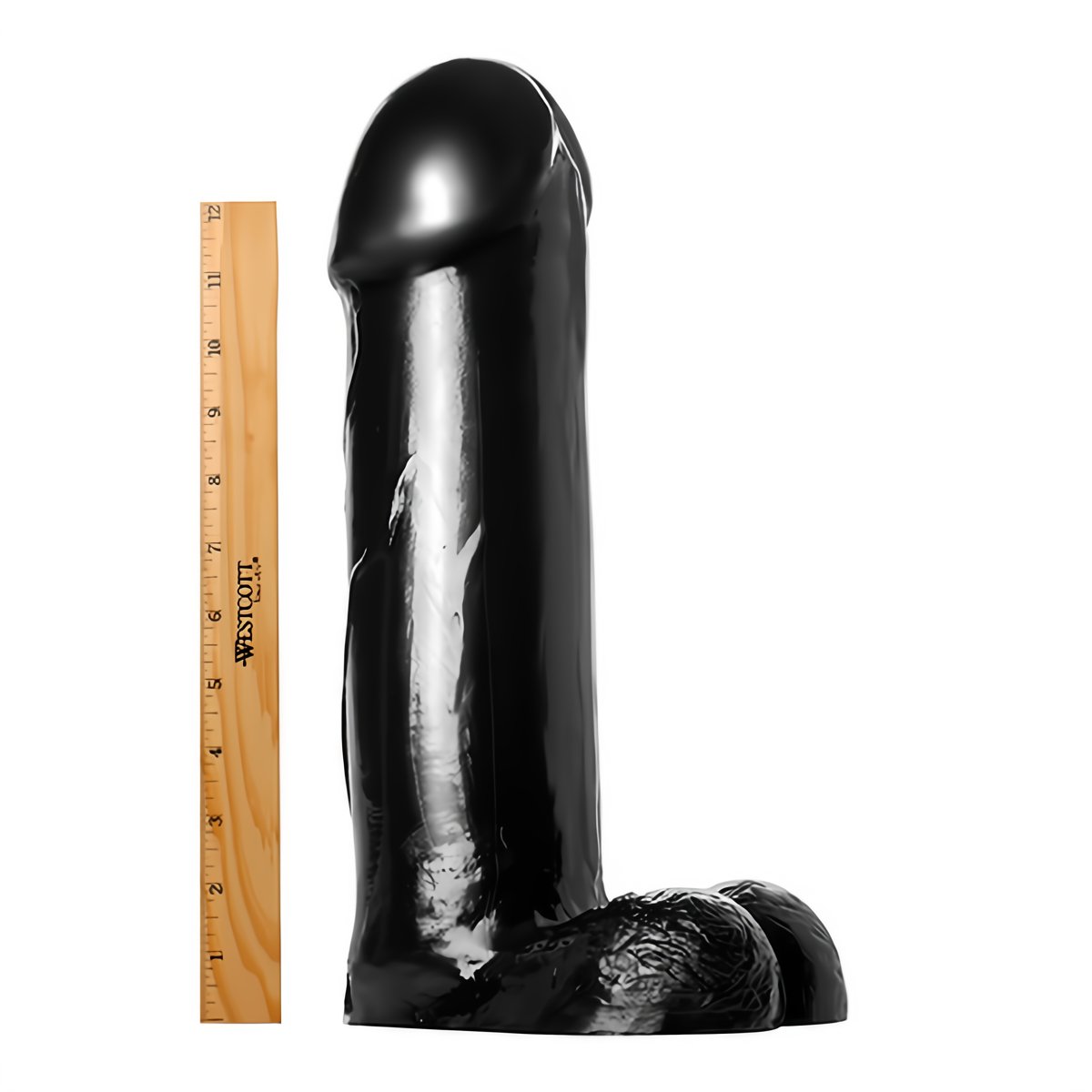 The Titan Dildo - XXL - 14.5 inch - Black - EroticToyzProducten,Toys,Dildos,Maxi - Dildo's,Realistische Dildo's,,XR Brands