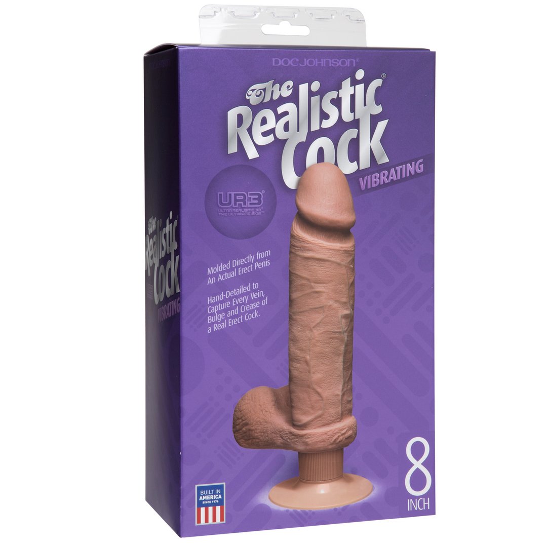 Trillende ULTRASKYN Dildo - 20 cm met Zuignapbasis - EroticToyzRealistische VibratorsDoc Johnson