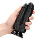 'Two in One Dildo 12,7/15,2 cm Met Zuignap - Zwart' - EroticToyzDubbele Dildo'sRealRock by Shots