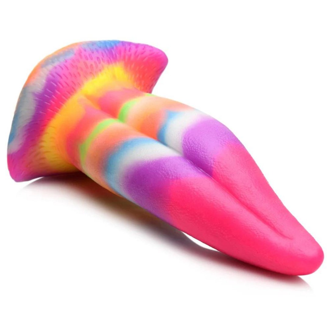 Unicorn Glow - in - the - Dark Silicone Dildo met Zuignap - Regenboog - EroticToyzNiet - Fallische Dildo'sXR Brands