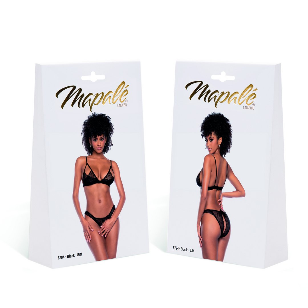 Verleidelijke Set Lingerie Gedeconstrueerd Kant L/XL - Zwart - EroticToyz2 - Delige SetMapalé