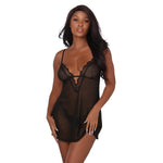 Verleidelijke Stretch Mesh Chemise en Robe Set - XL - EroticToyzProducten,Lingerie,Accessoires Lingerie,Kimono's en Omslagdoeken,Outlet,,VrouwelijkDreamgirl