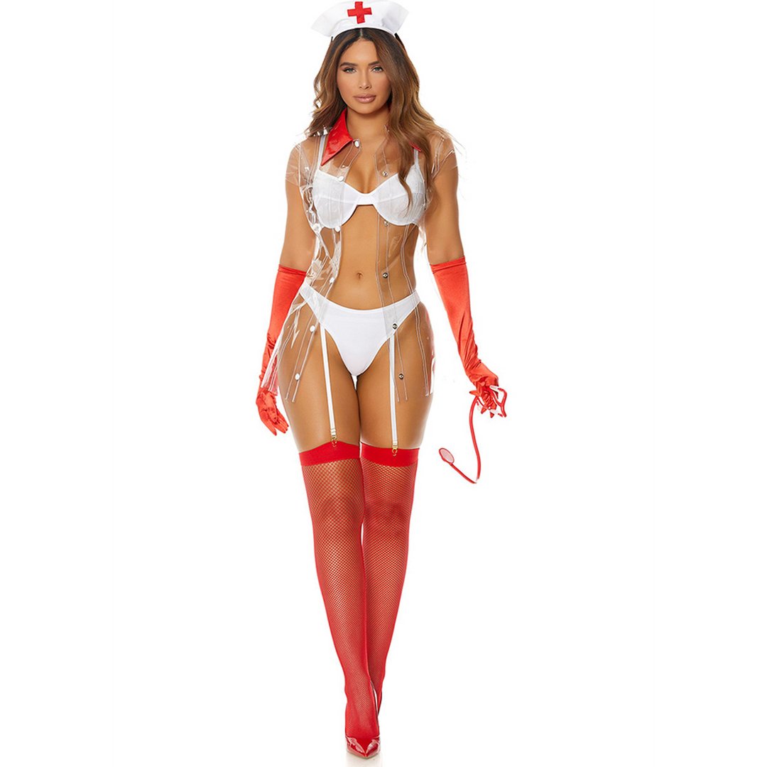 Verleidelijke Verpleegster Outfit - Nurse Me - L - EroticToyzProducten,Lingerie,Rollenspel Kostuums,Kostuums,Outlet,,VrouwelijkFiore Hosiery