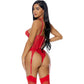 Lingerie Set - Mesh & Vinyl - L - Pleasureplay 2 - Delige SetForplay
