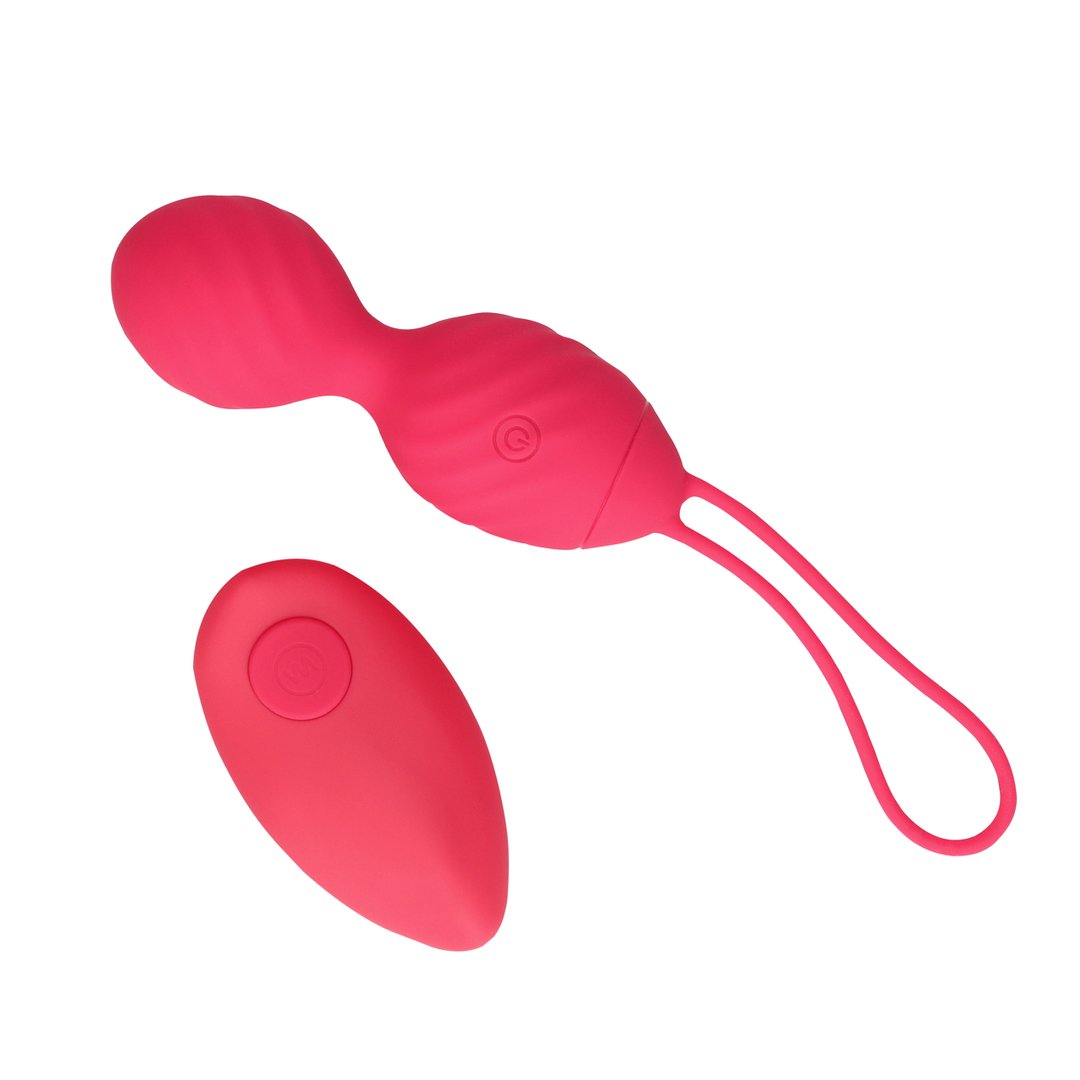 Vibrating Egg with Remote Control - Strawberry Red - EroticToyzProducten,Toys,Vibrators,Vibrerende Eitjes,,VrouwelijkLoveline by Shots