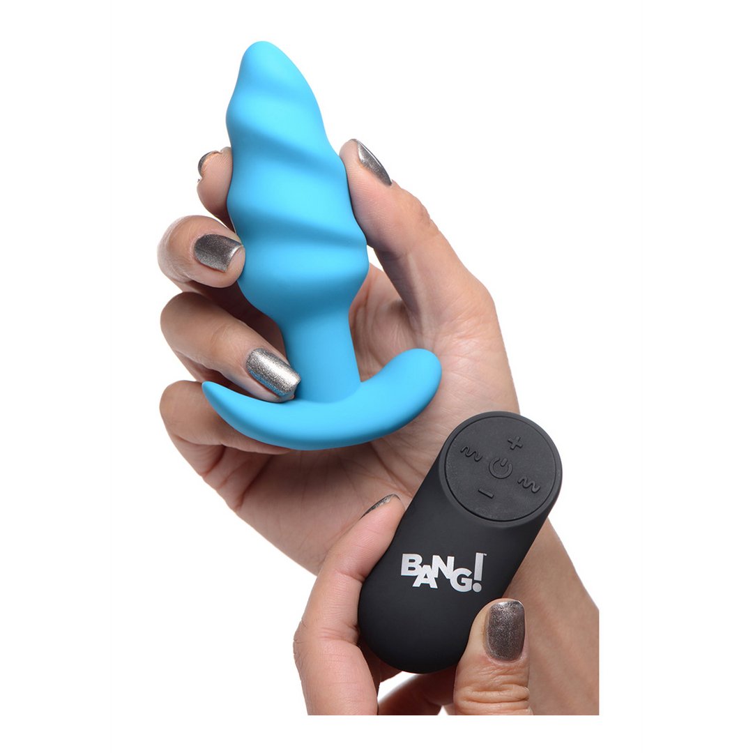 Vibrerende Siliconen Swirl Anaalplug met Afstandsbediening - EroticToyzButtplugs Anale Dildo's VibrerendXR Brands