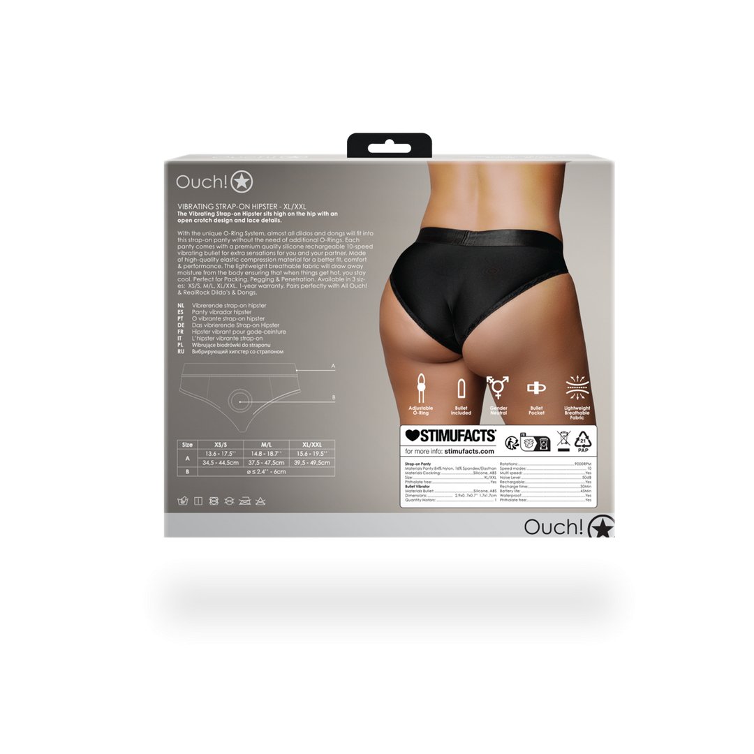 Vibrerende Strap - on - XXL - Zwart - EroticToyzVibrerende SlipjesOuch! by Shots