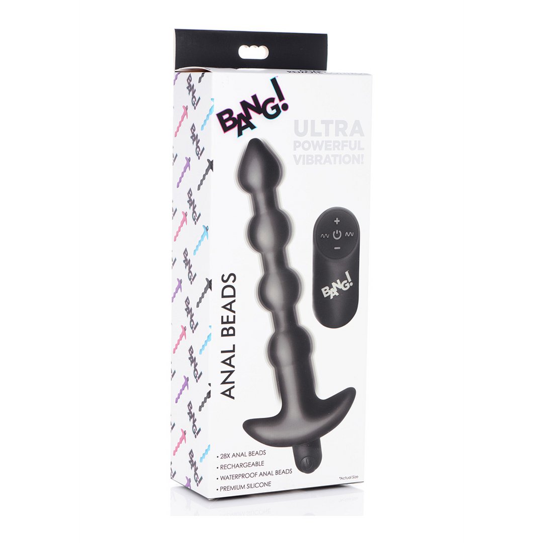 'VibroMax Silicone Anaal Kralen Met Afstandsbediening - Zwart' - EroticToyzAnal BeadsXR Brands