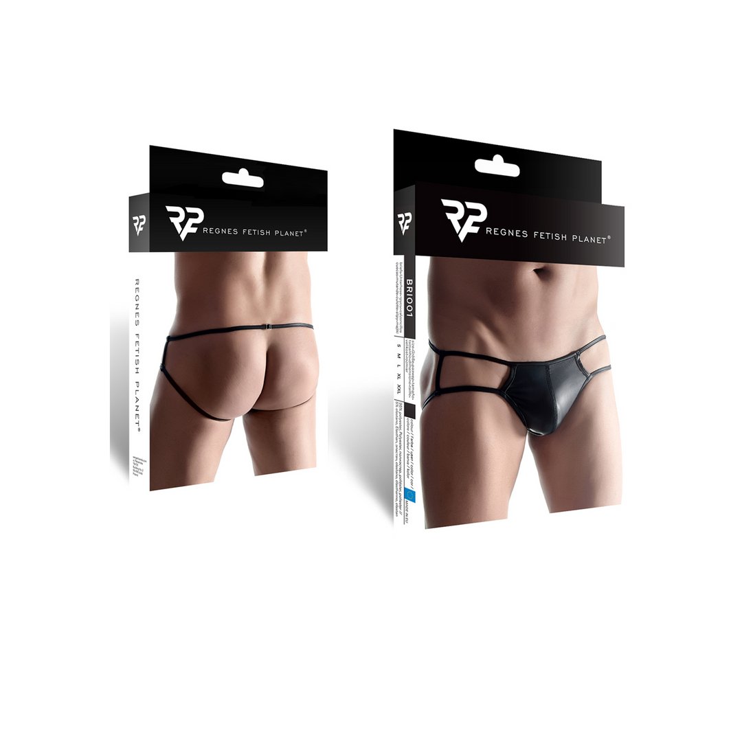 Wetlook Herenbrief XXL - Zwart Met Metalen Details - EroticToyzJocksRegnes Fetish Planet