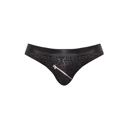 Zip Bikini - XL Burnout-Stof Met Abstract Patroon