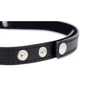 Zwarte Choker - Veganistisch Leer