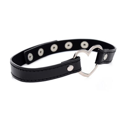 Zwarte Choker - Veganistisch Leer